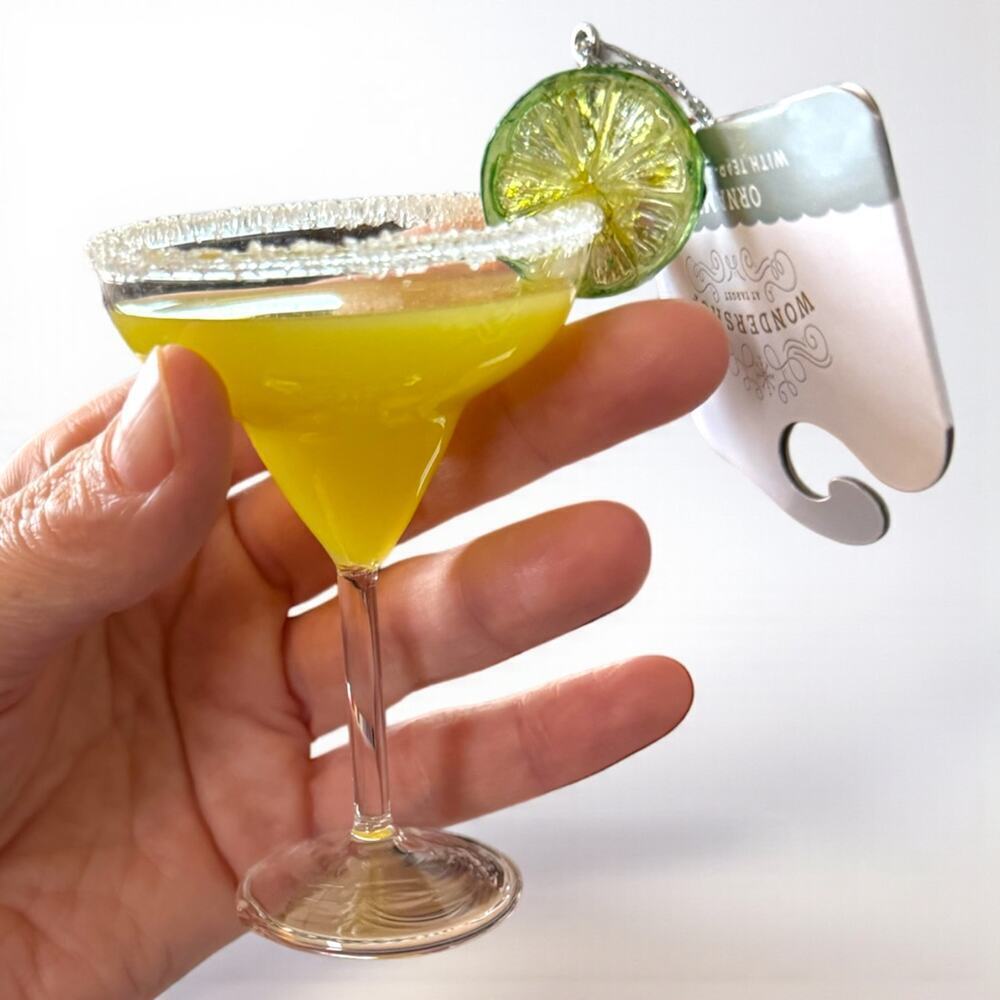 Margarita with Lime Cocktail Glass Christmas Tree Ornament Wondershop Target - Picture 3 of 6